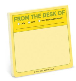 Knock Knock From The Desk Of Sticky Note - Knock Knock