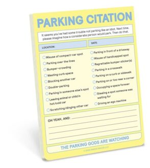 Knock Knock Parking Citation Nifty Note (Pastel Yellow) - Knock Knock