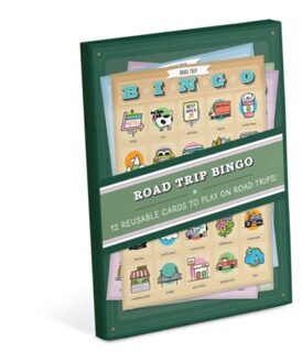 Knock Knock Roadtrip Bingo, 12 Reusable Cards For Road Trips - Knock Knock