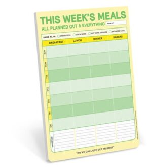 Knock Knock This Week's Meals Big & Sticky Notepads - Knock Knock