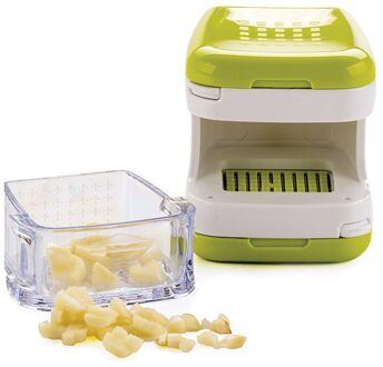 Knoflookpers Plantaardige Ui Knoflook Eten Slicer Cutter Peeler Dual Purpose Cutter Roestvrijstalen Messen 6*6.5*7.05Cm