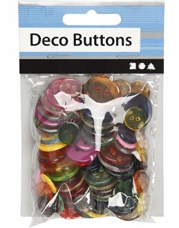 Knoopjes/knopen voor kleding - 300x stuks - gekleurd mix - 12-18-20 mm - formaten mix