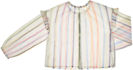 Knoopoverhemd met lange mouwen 510727 meisje Wit - 6-7J / 116-122cm