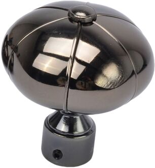 Knop Pompoen Zwart Nikkel 20mm - 2 Stuks