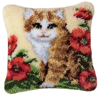 Knopen Kussen Voor Kinderen En Volwassenen Om Knoop Zelf, Knopen Haak Dier Blossom kat