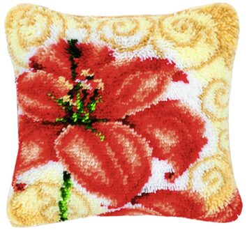 Knopen Kussen Voor Kinderen En Volwassenen Om Knoop Zelf, Knopen Haak Dier Blossom rood bloem