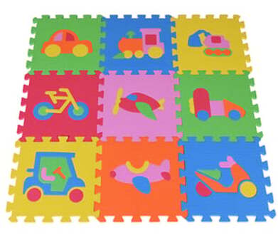 knorr® speelgoed puzzelmat voertuigen 10 st. Kleurrijk