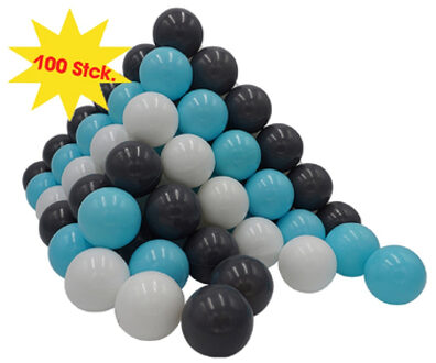 knorr® toys Ballenset Ø6cm - 100 stuks creme grey light blue Kleurrijk