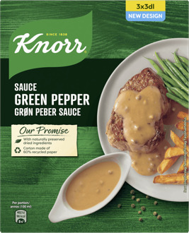 Knorr Saus Knorr Groene Pepersaus 3 x 3 dl