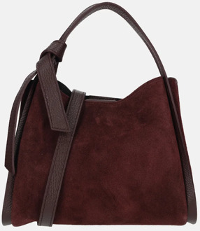 Knott handtas S bordeaux rood Donker rood