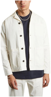 Knowledge Cotton Apparel Pine Jacket in Gots -gecertificeerde katoen Knowledge Cotton Apparel , White , Heren - L