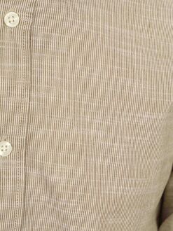 KnowledgeCotton Apparel Knowledge Cotton Apparel Shirt Stripe Green Groen - L,M,XL,XXL