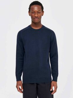 KnowledgeCotton Apparel Pullover Navy Blauw - M