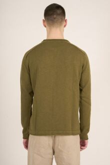 KnowledgeCotton Apparel Sweater Olijf Groen Donkergroen - XL