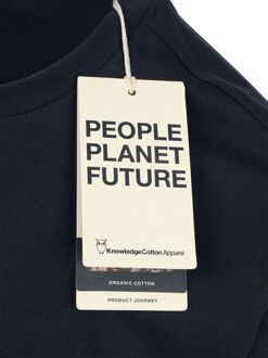 KnowledgeCotton Apparel T-shirt Navy Donkerblauw - L,M,XL