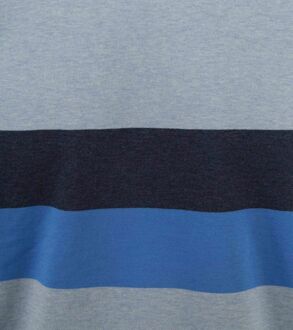 KnowledgeCotton Apparel T-shirt Strepen Blauw - L,XL