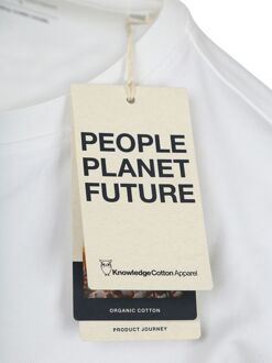 KnowledgeCotton Apparel T-shirt Wit