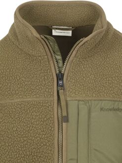 KnowledgeCotton Apparel Vest Fleece Olive Groen - L,M,XL