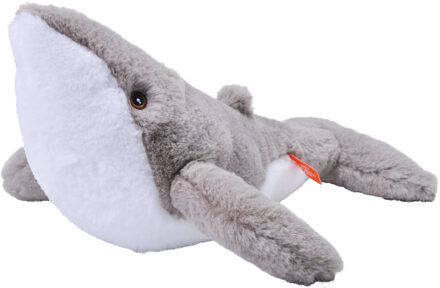 Knuffel Bultrugwalvis Ecokins Junior 30 Cm Pluche Grijs