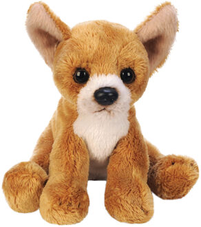 Knuffel Chihuahua hond - 13 cm - pluche - knuffelhond - knuffeldieren Multi