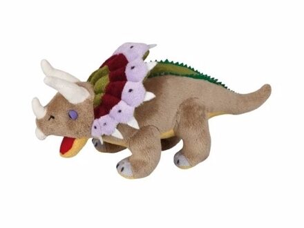 Knuffel dinosaurier Tricaterops 30 cm - Knuffeldier Multikleur