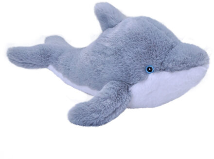 Knuffel Dolfijn Ecokins Junior 30 Cm Pluche Blauw