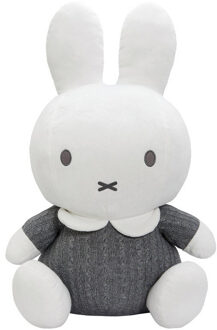 knuffel gebreid - grijs - 60 cm
