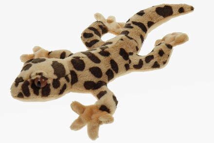 Knuffel Gekko - hagedis - knuffeldier - 27 cm - pluche stof - bruin