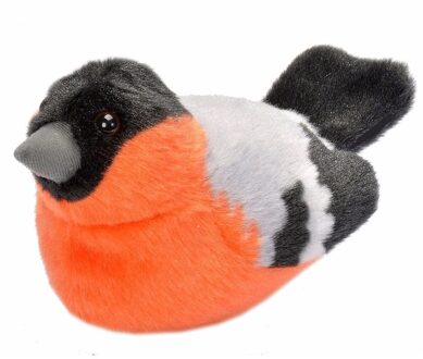 Knuffel Goudvink Met Geluid 15 Cm Pluche Oranje