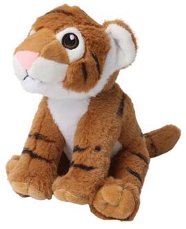 Knuffel Happy Friends - Tijger 15x15x18cm oranje