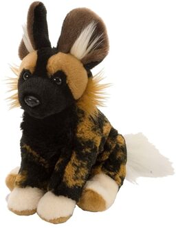 Knuffel Hyena Junior 20 Cm Pluche Zwart/bruin