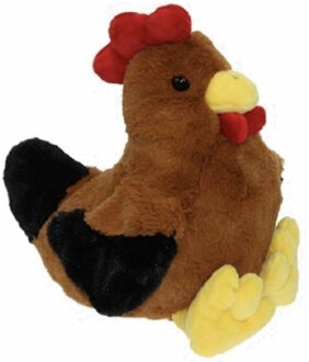 Knuffel kip/haan - 25 cm - pluche - knuffelkip - knuffelhaan - knuffeldier