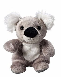 Knuffel Koala - grijs - 11 cm - pluche - knuffeldier - zittend model