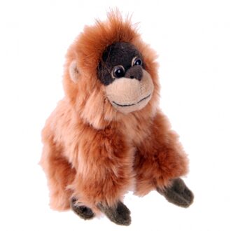 Knuffel Orang Oetan 13 cm - Knuffel bosdieren Multikleur