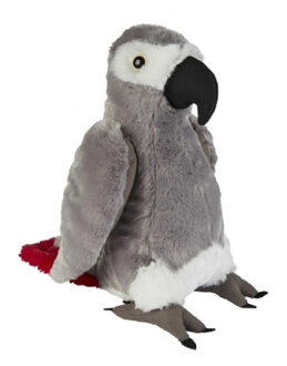 Knuffel papegaai grijs 30 cm knuffels kopen