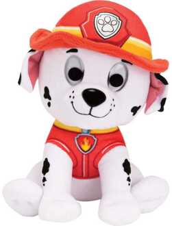 knuffel Paw Patrol Marshall 11 cm pluche rood/wit