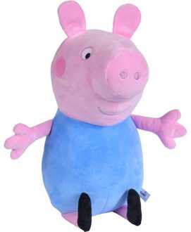 knuffel Peppa Pig George junior 31 cm pluche roze/blauw