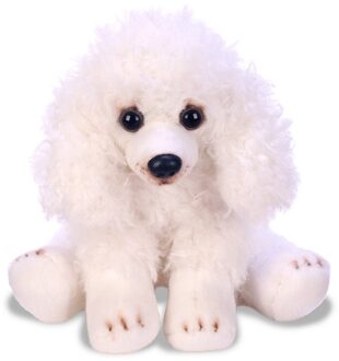 Knuffel Poedel hond - wit - 12 cm - pluche - knuffelhond - knuffeldieren