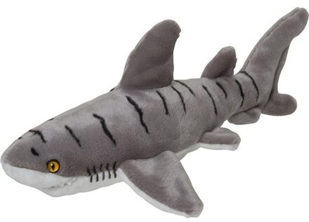 Knuffel tijgerhaai grijs gestreept 40 cm knuffels kopen