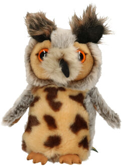 Knuffel Uil - Oehoe - pluche - 18 cm - vogel knuffeldier