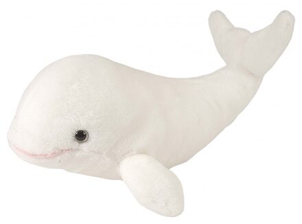 Knuffel Walvis Junior 40 Cm Pluche Wit