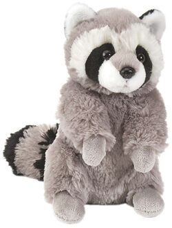 knuffel wasbeer junior 20 cm pluche grijs