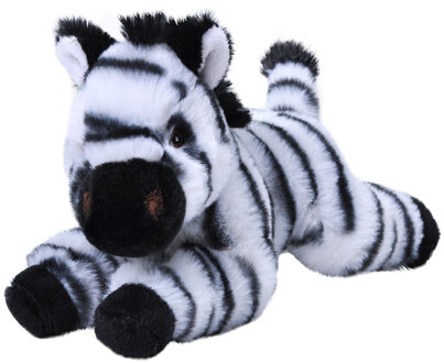 Knuffel Zebra Ecokins Mini Junior 20 Cm Pluche Wit/zwart