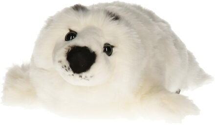 knuffel zeehond - 40 cm - wit - zeedieren - knuffeldieren - knuffelzeehond