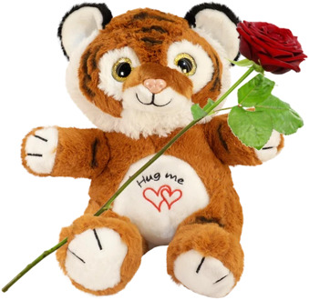 Knuffelbeer bruine tijger hug me knuffel ca. 30cm