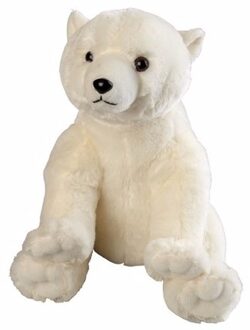 Knuffelbeesten ijsbeer zittend 30 cm