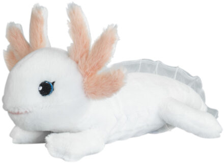 Knuffeldier Axolotl - zachte pluche stof - premium knuffels - wit - 30 cm - Knuffeldier