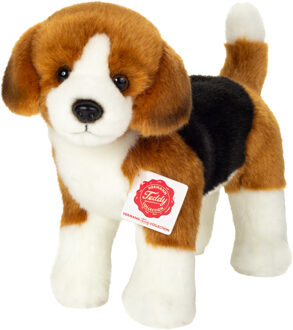 Knuffeldier Beagle hond - zachte pluche stof - premium kwaliteit knuffels - bruin/wit - 23 cm