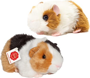 Knuffeldier Cavia set 2x stuks - zachte pluche - premium knuffels - multi kleuren - 20 cm