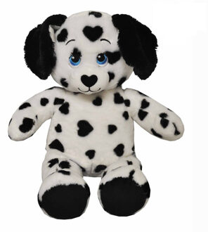 Knuffeldier Dalmati?r hond - zachte pluche stof - dieren knuffels - zwart/wit - 41 cm